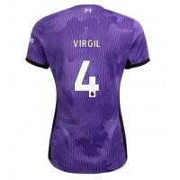 Dres Liverpool Virgil van Dijk #4 Rezervni za Žensko 2023-24 Kratak Rukav